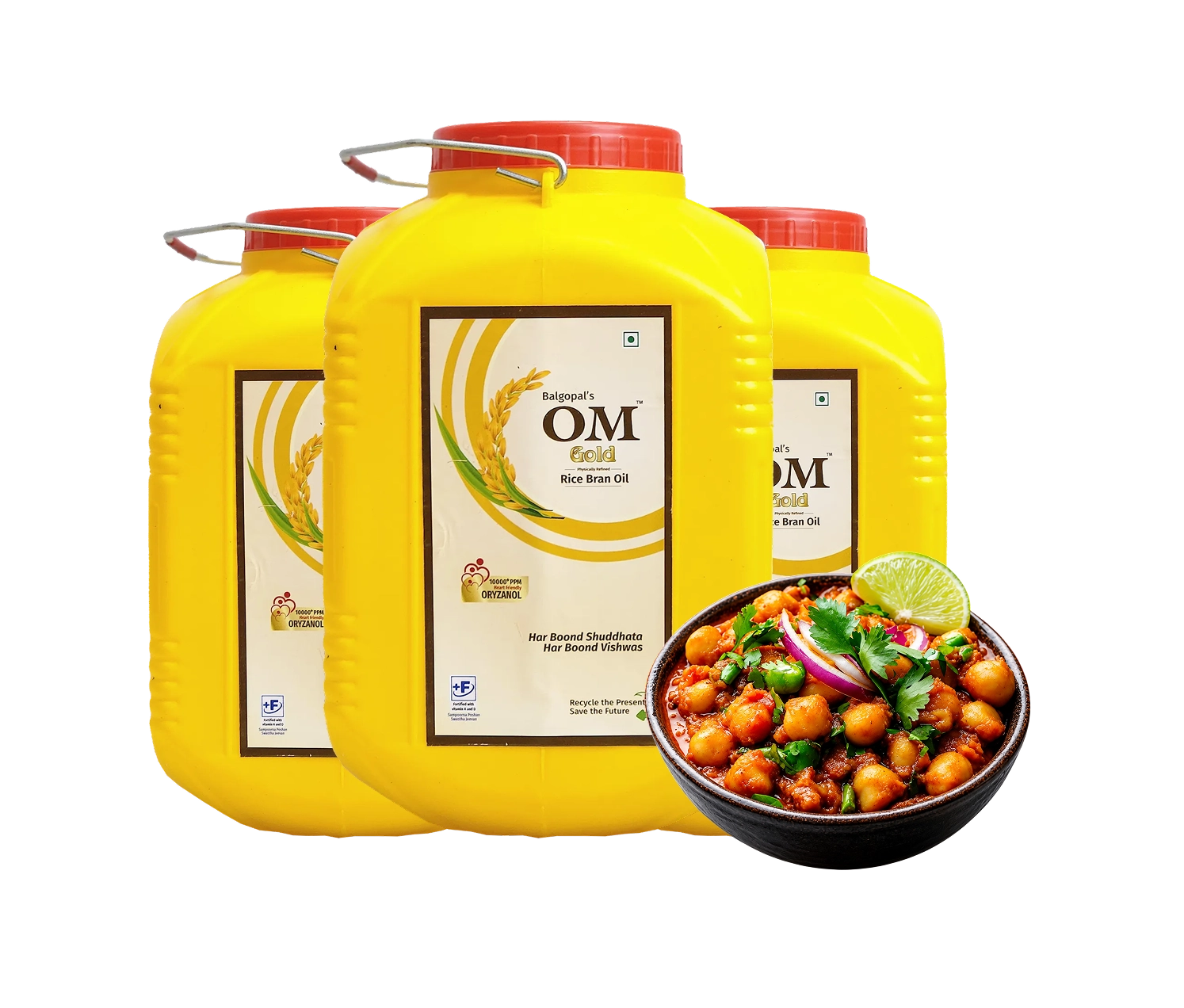 Om Gold Rice Bran Oil | 10 kg Jarry